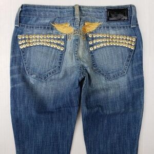 New Women's ROBIN'S JEAN Skinny Studded Jean SZ 26